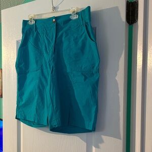 Kim Rogers Teal Stretch Knit Shorts